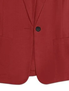 Franclia Women Casual Long Sleeve Solid Color Blazer For Office/Commuting - Burgundy - View 5