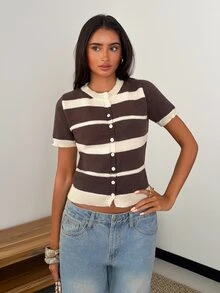 Hansera Women's Colorblock Casual Daily Knit Top - Multicolor - View 6