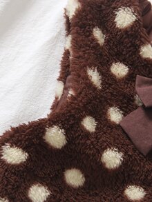 Setelan Kasual 3 Potong untuk Anak Perempuan Remaja: Rompi Berbulu, Lengan Panjang, Bahan Fleece, Atasan Kerah Tegak Bergaris, dan Rok Lipit, Musim Gugur/Dingin - MultiWarna - View 6