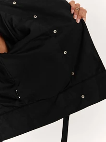 Silquee SHEIN BAE Solid Color Loose Fit Stand Collar Minimalist Utility Jacket - Black - View 8
