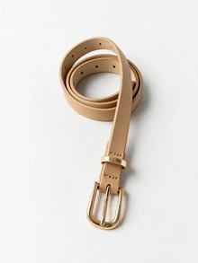 Lumivelle 4pcs Women's Light Golden Tone Waist Belt With Pin Buckle Summer, School Fall, Autumn, Halloween - Grace - View 3