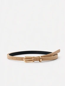 Lumivelle 4pcs Women's Light Golden Tone Waist Belt With Pin Buckle Summer, School Fall, Autumn, Halloween - Grace - View 4