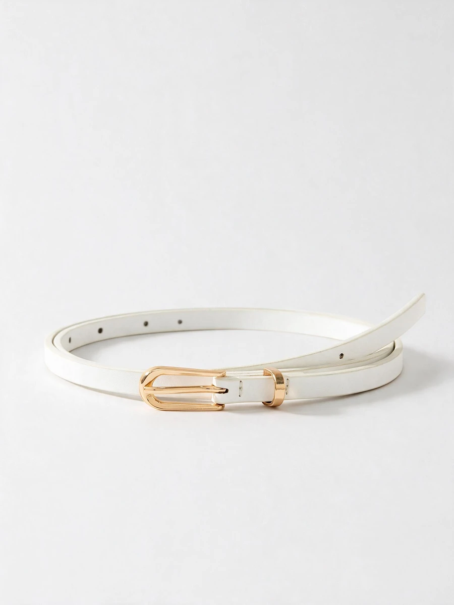 Lumivelle 4pcs Women's Light Golden Tone Waist Belt With Pin Buckle Summer, School Fall, Autumn, Halloween - Grace - View 1