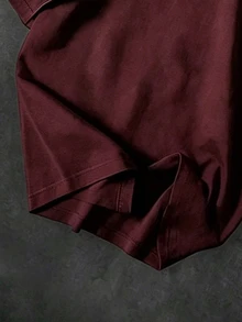 Sport MetroGents Men's Casual Loose Fit Short Sleeve Sports T-Shirt, Gym - Burgundy - View 4