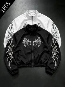 GymRaken Jaket Olahraga Pria, Lari, Latihan, Aktivitas Luar Ruangan Kasual, Gym - Hitam - View 1