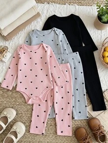 Vintaside Kids Baby Girl Bottoms Newborn Spring Fall Casual Print Minimalist Fashion Versatile Pants Outdoor Khaki Grey Joggers Sweat Pants - Multicolor - View 1