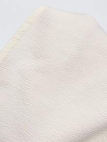 SHEIN PariChic Blusa corta ceñida de dos vías con hombros descubiertos, elegante y dulce, con volantes y encaje en contraste, para primavera/verano - Albaricoque - Ver 9
