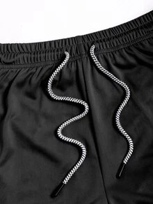 Gym Rark Men's Spider Print Drawstring Waist Double Layer Sports Shorts, Gym - Black - View 4