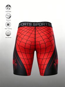Gym Rark 男士字母印花休閒日常運動緊身短褲 - 彩色 - 查看 2