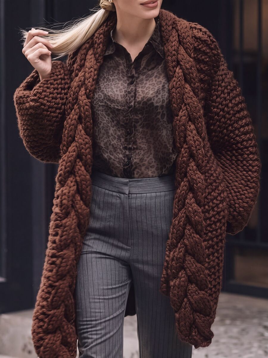 Balvessa Women's Casual Solid Color Cardigan, Autumn/Winter