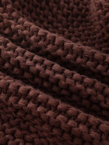 Balvessa Women's Casual Solid Color Cardigan, Autumn/Winter - Coffee Brown - View 8