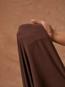 Zivah 2026 Spring/Summer New Arrival One Shoulder Twist Waist Woven Detailing Real Pockets A-Line Dress Long For Women Brown Maxi Ladies With - Mocha Brown - View 9