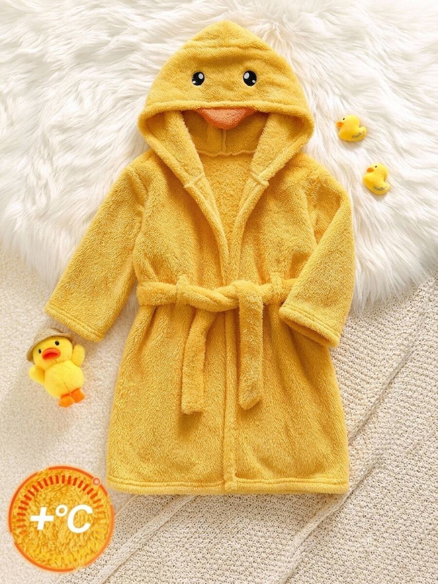 SHEIN Kids Young Boy Knitted Solid Color Embroidered Hooded Casual Autumn Winter Cardigan Loungewear - Multicolor - View 1