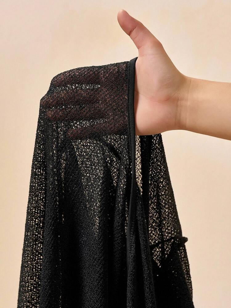 Zivah New Elegant Vacation Distinctive Sleeve Cover-Up Dress Style Beach Dress Cover Ups For Swimwear - Black - View 10