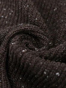 Brillora 女款復古不對稱露肩亮片長袖針織衫，適合度假穿著 - 彩色 - 查看 14