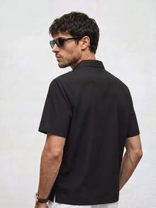 TekDrob Colarless Regular Fit Shirt With WaterProof & UV Protection - Black - View 4