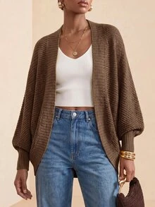 Zivah Women's Minimalist Casual Solid Color Versatile Long Sleeve Sweater, College Style Brunch Mustard Yellow Autumn - Coffee Brown - View 2