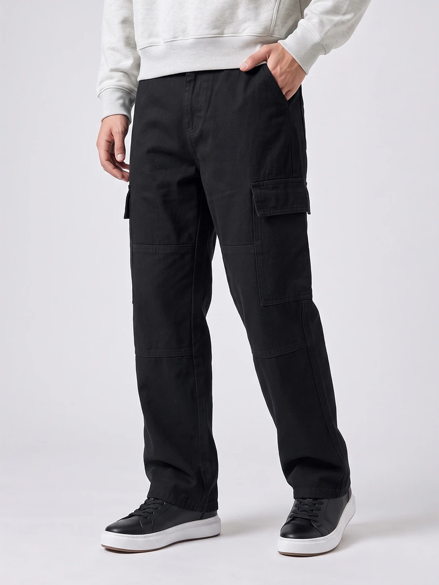 RivetRise Men's Straight Leg Cargo Jeans | SHEIN USA