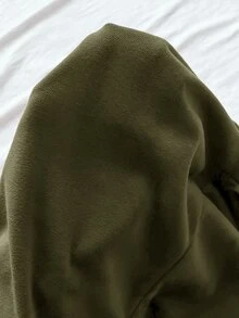Tween女孩秋/冬新款粉色純色針織休閒修身百搭長袖T恤 - 咖啡棕 - 查看 8