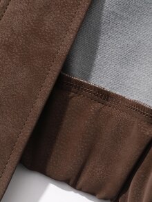 DAZY Women's Solid Color Casual Versatile Daily Long Sleeve Jacket - Brown - View 4