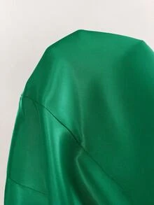 SHEIN ICON Y2K Party Dress Green Halloween Costumes Fairy COS Strapless Backless Criss-Cross Strap Dresses For Women Lace Up Back Satin Core - Dark Green - View 11