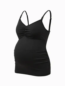 Modmama 3 件纯色孕妇哺乳背心，孕妇哺乳服 - 彩色 - 查看 5