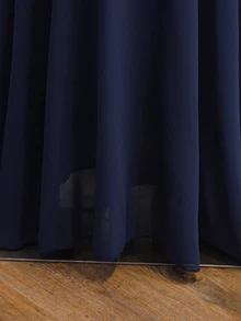 SHEIN 青少年女孩返校禮服 秋季連衣裙 假日禮服 派對禮服 適合秋季 優雅婚禮 生日 校園 聖誕節 雪紡長袖 海軍藍 M - 藏蓝色 - 查看 8