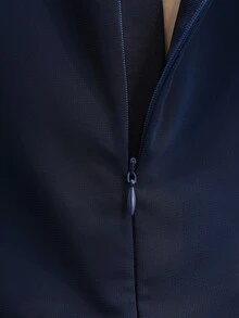 SHEIN 青少年女孩返校禮服 秋季連衣裙 假日禮服 派對禮服 適合秋季 優雅婚禮 生日 校園 聖誕節 雪紡長袖 海軍藍 M - 藏蓝色 - 查看 7