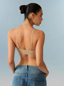 Bralution Minimalist Comfortable Anti-Slip One-Piece Adhesive Strapless Bra For Women - Apricot - View 10