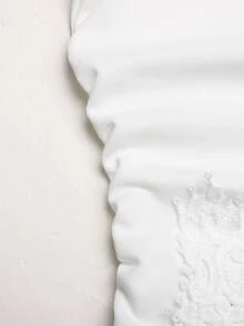 SHEIN 白色長袖上衣，融合簡約與優雅，兼具日常實用性與設計感的時尚單品，適合女童 - 白色 - 查看 3