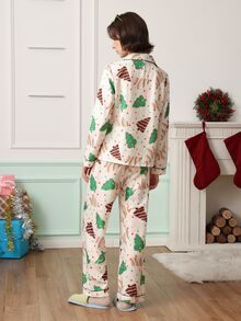 Chillnights Women's All-Over Print Long Sleeve Top And Pants Casual Daily Home Pajama Set - Multicolor - View 2