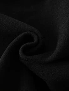 SHEIN 1 buah Mantel Panjang Sedang Serbaguna untuk Anak Perempuan di Musim Gugur/Modern, Cocok untuk Pemakaian Sehari-hari, Belanja, Bepergian, Musim Kembali ke Sekolah, dan Acara Lainnya - Hitam - View 8