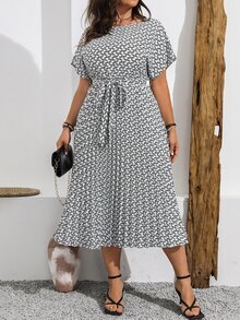 Vionelle Vestido bohemio de verano sencillo y estampado para mujer de talla grande - Multicolor - Ver 3