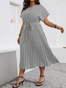 Vionelle Vestido bohemio de verano sencillo y estampado para mujer de talla grande - Multicolor - Ver 5