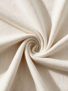 Selianne Elegant Bell Sleeve Lace Trim Back Tie Design Women's Sweater - Apricot - View 6