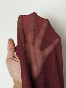 EgrlEra 女士船领精致透明复古性感短款上衣 - 紅色 - 查看 6