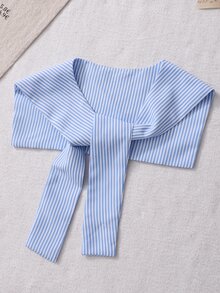 2件組女童長袖裙裝套裝，白色針織刺繡圓領上衣搭配棕色白色百褶裙，7歲生日秋季款 - 藏蓝色 - 查看 7