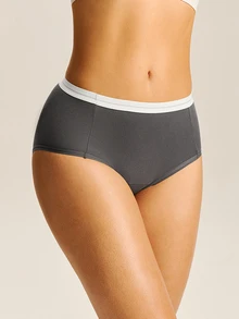 LUVLETTE 3-Pack High Rise Soft Cotton Briefs Women Underwear Panties Set - Multicolor - View 16