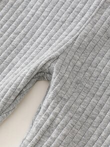 SHEIN 嬰兒中性條紋星星圖案長褲 5件組超值組合 秋季 - 彩色 - 查看 6
