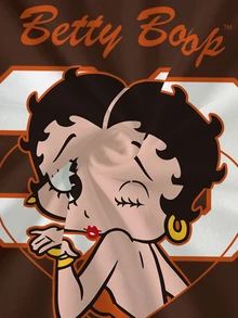 Betty Boop x SHEIN Women's Letter Cartoon Print Short Sleeve Casual Crew Neck T-Shirt - White - View 9