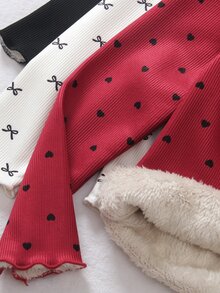 Elladie kids 女童 3件組 秋冬波點蝴蝶結與素色休閒抓絨T恤 - 彩色 - 查看 7