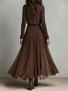 LUMIGAL Vintage Elegant Bohemian Western Style U-Neck Draped Neck ...