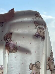 SHEIN Tween女孩復古甜美超可愛迷你熊印花，粉色，學院風時尚慵懶風，BM，芭蕾風，多巴胺，Tween女孩休閒極簡修身圓領長袖居家褲裝，適合秋冬 - 白色 - 查看 14