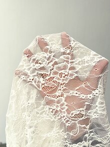 EgrlEra Women's Lace Elastic Peony Floral Sheer Sexy Top (Random Cut) - Beige - View 4