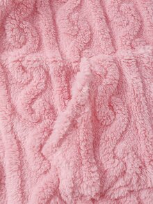 SHEIN Tween女孩軟心刺繡純色粉色，適合青少年女孩，秋冬季Tween女孩 - 淺粉色 - 查看 10