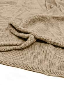 Vionelle Jersey informal de punto de unicolor de talla grande - Caqui - Ver 8