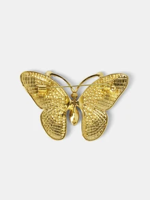 Aravennia 1pc Elegant Butterfly Rhinestone Decorated Brooch Pin Costume Lapel Shirt Sweater Jacket Accessory For Women Dress Accessories Pin - Multicolor - View 3