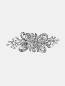 Aravennia 1pc Fashionable Zinc Alloy Rhinestone Crystal Flower Brooch, Bridal Wedding Party Decor, Valentine's Day Accessory Pin, Suitable - Multicolor - View 2