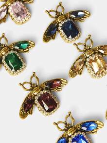 Aravennia Luxury Vintage Bee Brooch For Women, Antique Gold-Tone Rhinestone Insect Pin, Elegant French Style Brooch Suitable For Coats - Multicolor - View 8