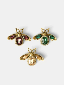 Aravennia Luxury Vintage Bee Brooch For Women, Antique Gold-Tone Rhinestone Insect Pin, Elegant French Style Brooch Suitable For Coats - Multicolor - View 5